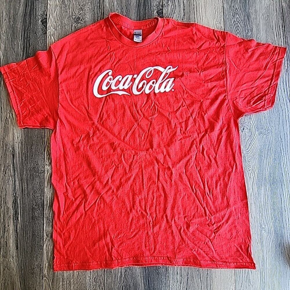 Men's Red Coca Cola Enjoy Logo T-Shirt Sz XL